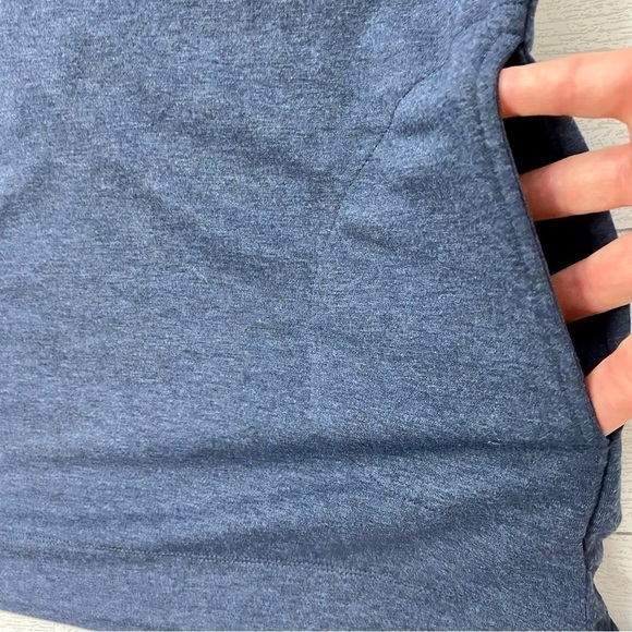 Soft Surroundings Navy charcoal gray collar Tunic stretch knit top size s - Picture 8 of 10